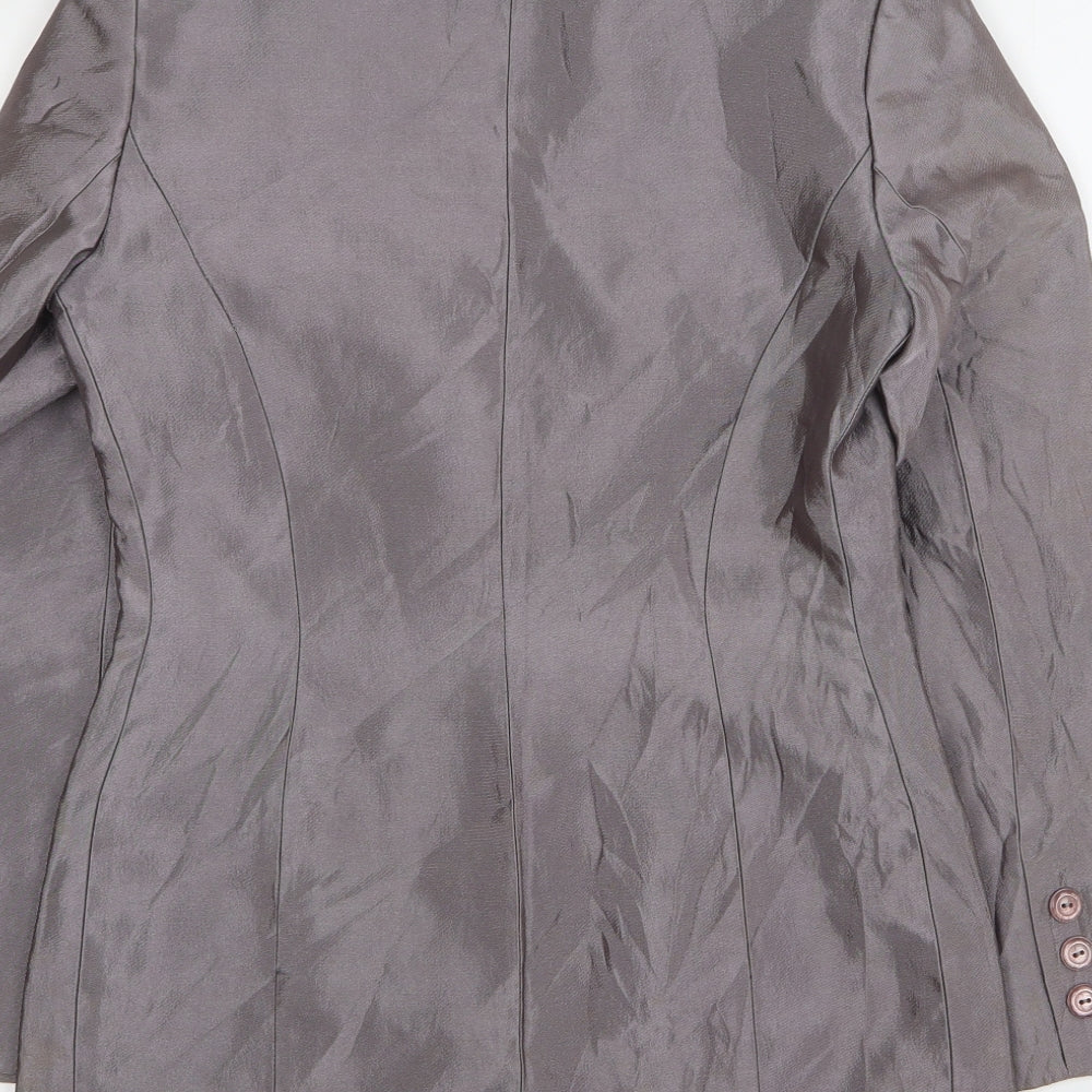 Womens UK Size 10 Gina Regular Silver Suit Jacket