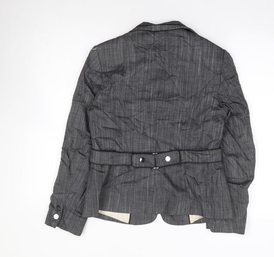 Kaliko Womens Grey  Polyester Jacket Suit Jacket Size 8