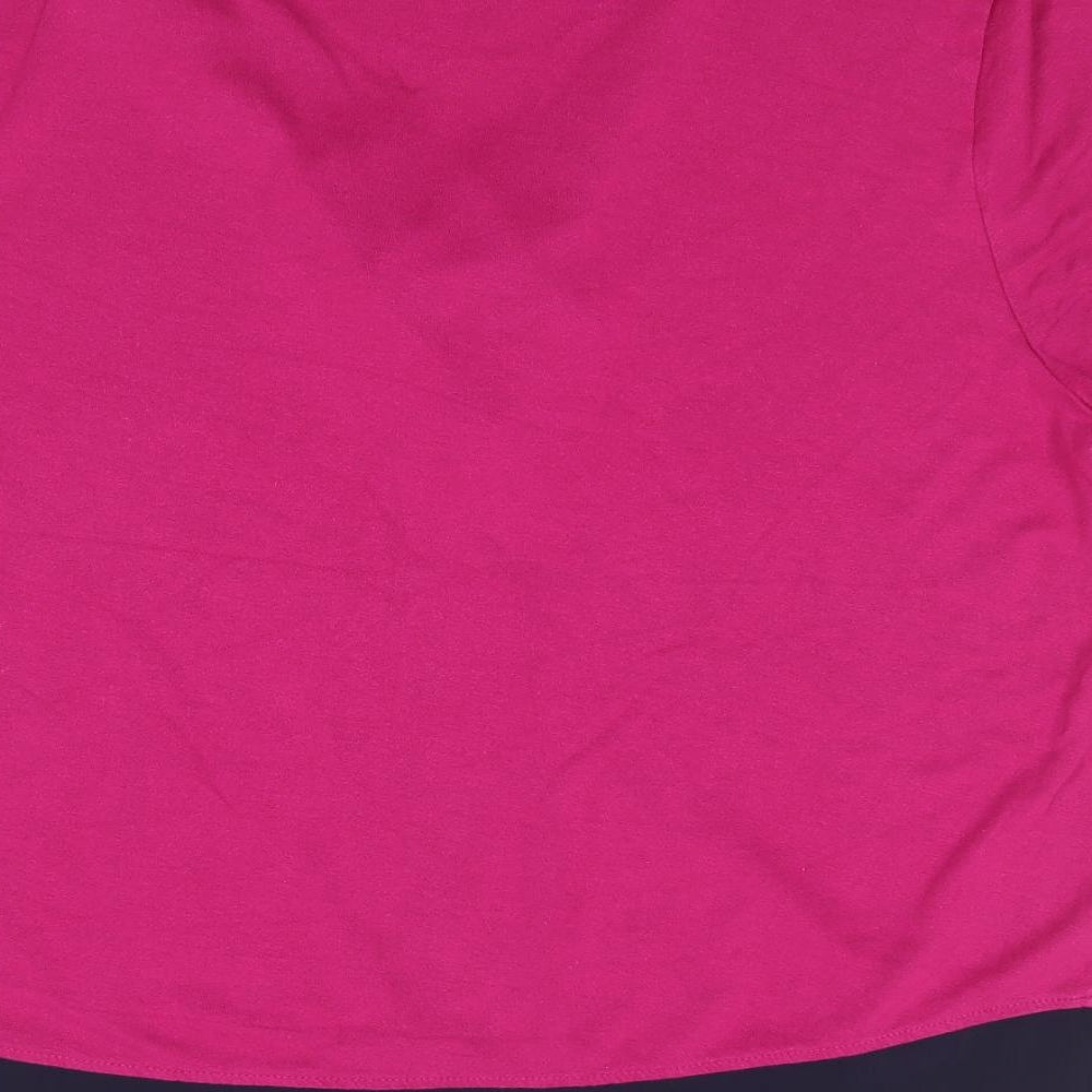 Womens UK Size 14 Marks and Spencer Pink Jersey T-Shirt