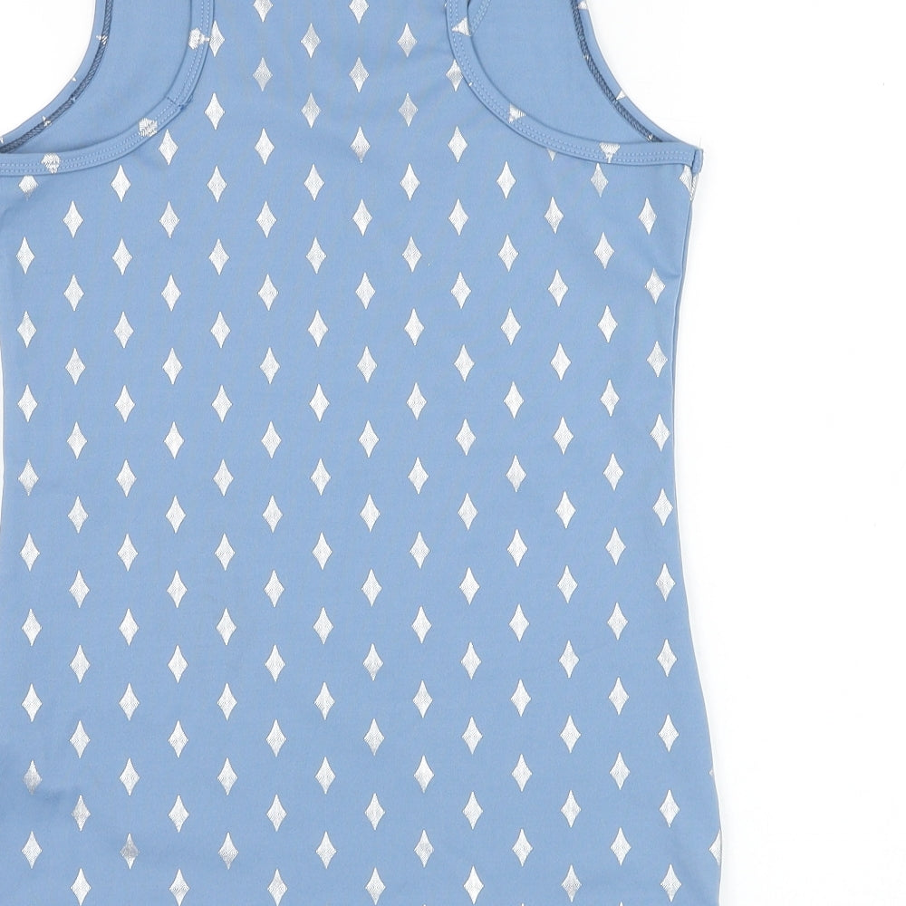 Womens UK Size S Preworn Blue Basic Tank