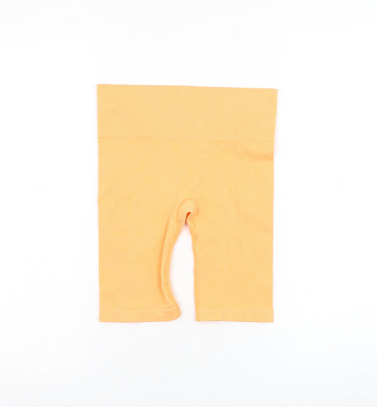 Primark Womens Orange Nylon Biker Shorts Size 6 L8 in Regular