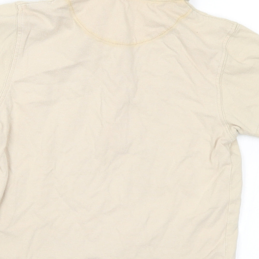 Adams Baby Beige Floral Cotton Basic Polo Size 9-12 Months Collared - Number