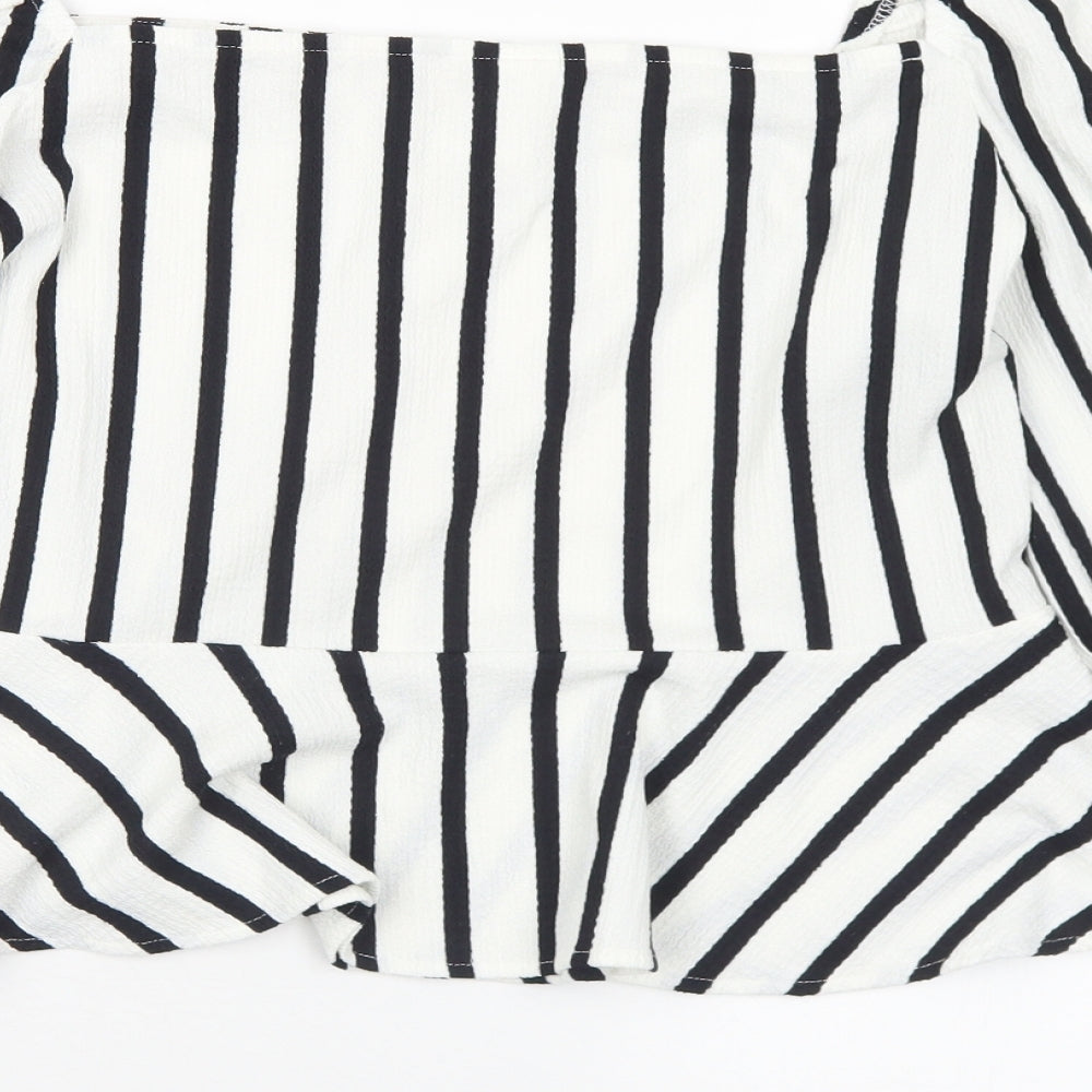 Womens UK Size L H&M White Basic Blouse
