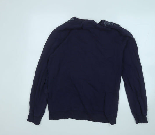 Mens UK Size M Easy Blue Pullover Sweatshirt