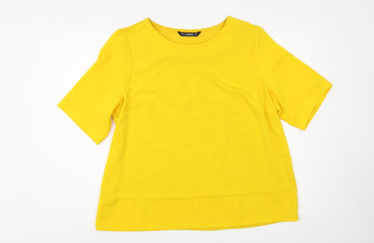Womens UK Size L Dunnes Stores Yellow Basic Blouse