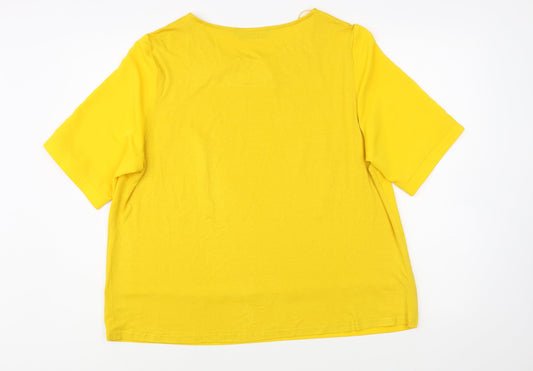 Womens UK Size L Dunnes Stores Yellow Basic Blouse