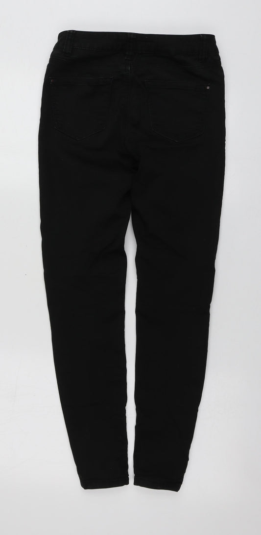 New Look Womens Black Cotton Skinny Jeans Size 8 L27 in Regular