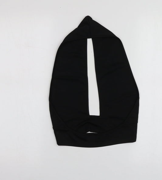 SheIn Womens Black Polyester Basic T-Shirt Size S V-Neck