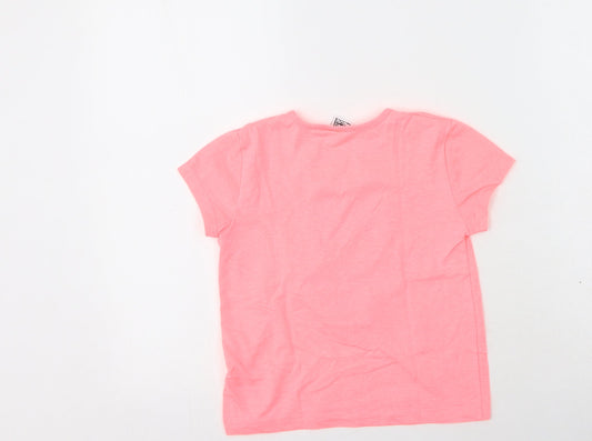 Primark Girls Pink Polyester Basic Casual Size 5-6 Years Round Neck - Minnie Mouse