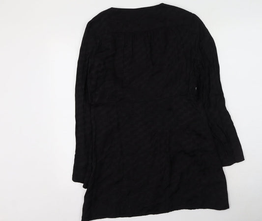 Nasty Gal Womens Black Viscose Wrap Dress Size 12 V-Neck