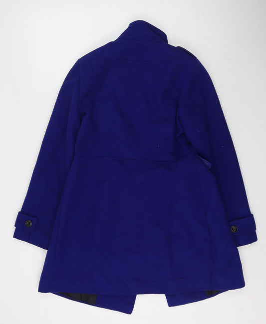 Marks and Spencer Womens Blue Trench Coat Coat Size 8