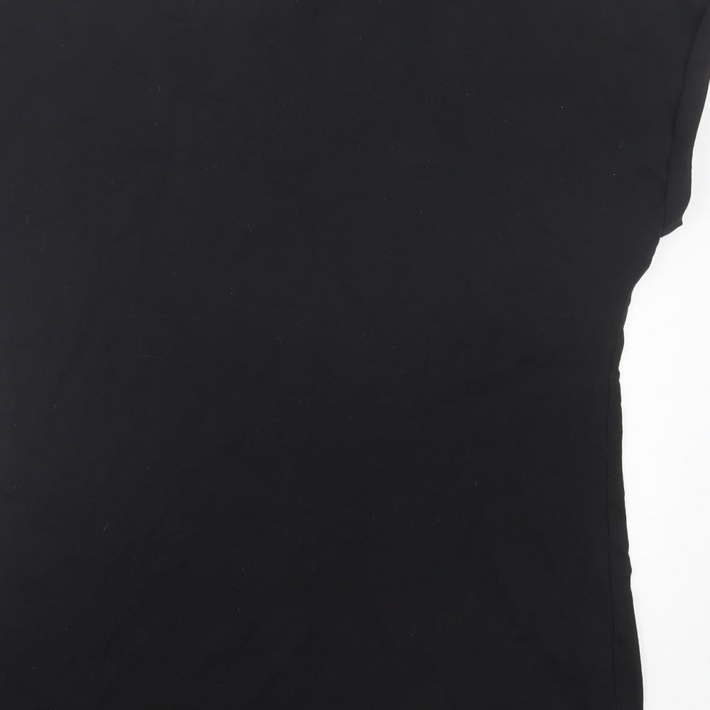 Papaya Womens Black Cotton Basic T-Shirt Size S Crew Neck - Team Bride