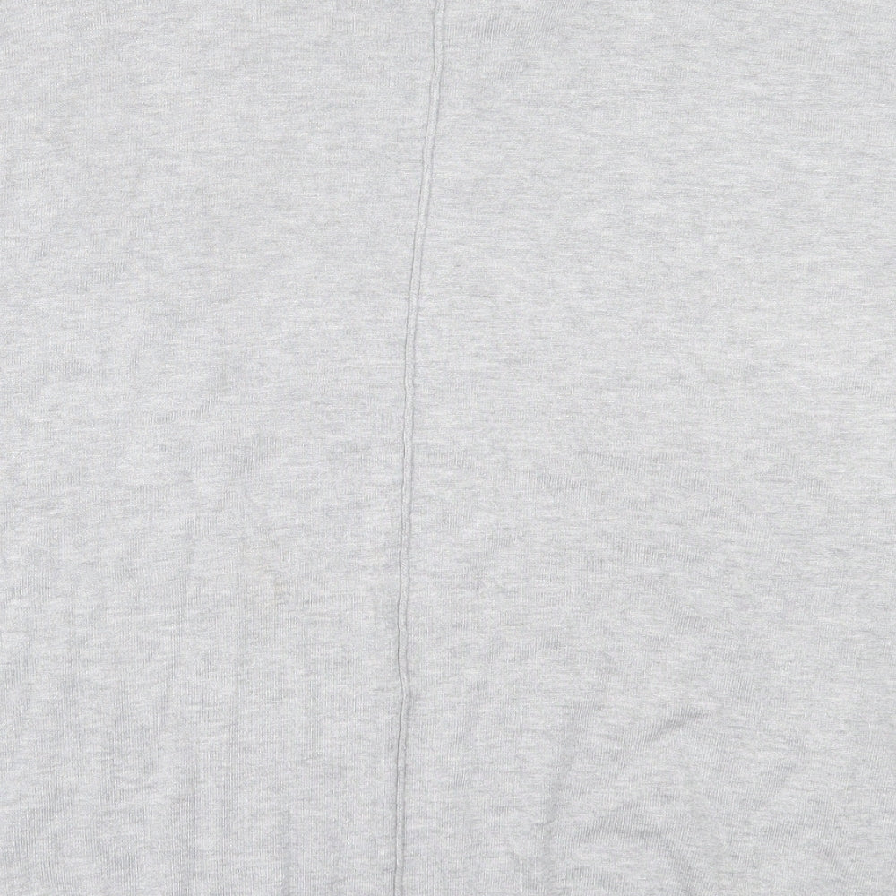 F&F Womens Grey Viscose Basic T-Shirt Size 10 Crew Neck