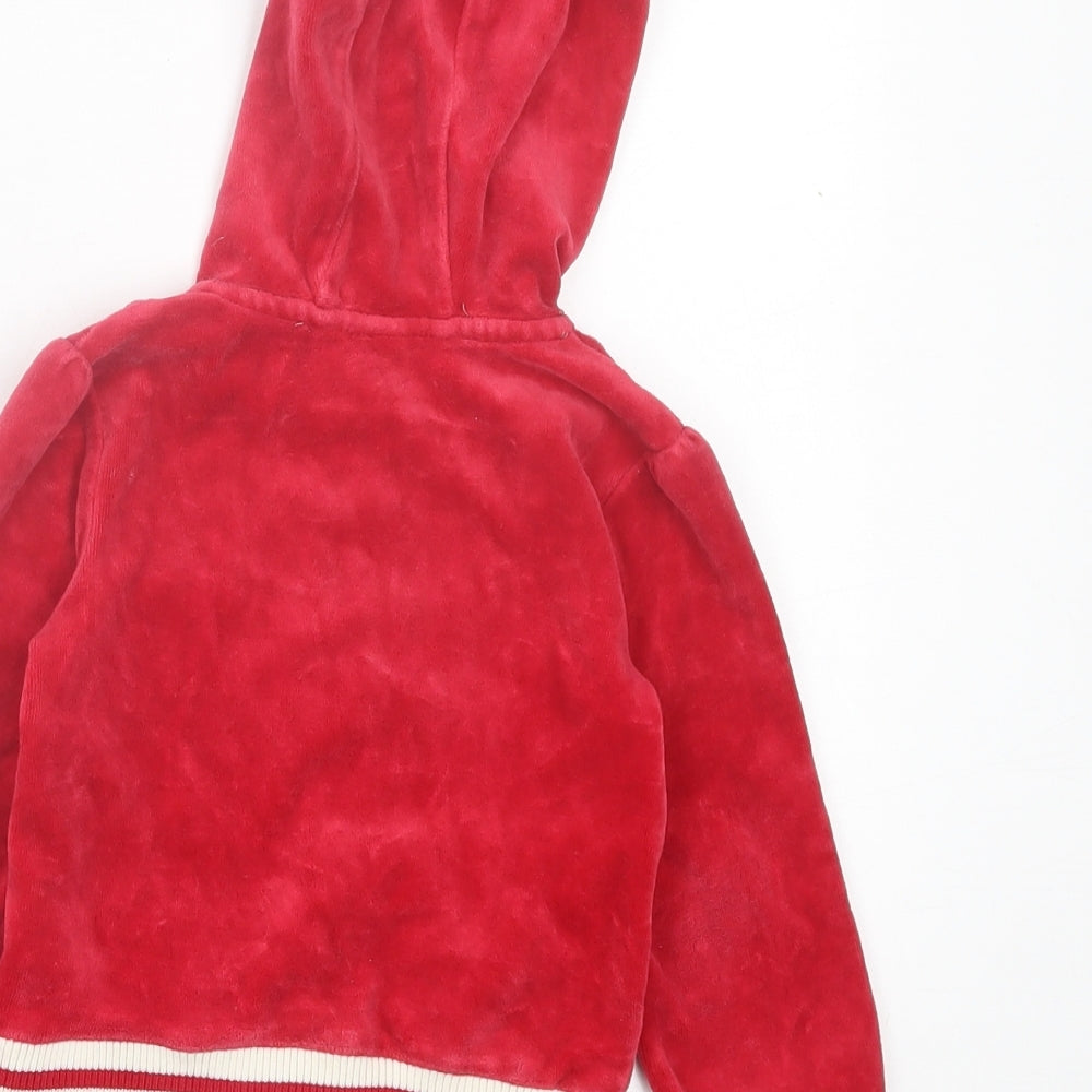 adams girl Girls Red Polyester Full Zip Hoodie Size 2 Years Zip