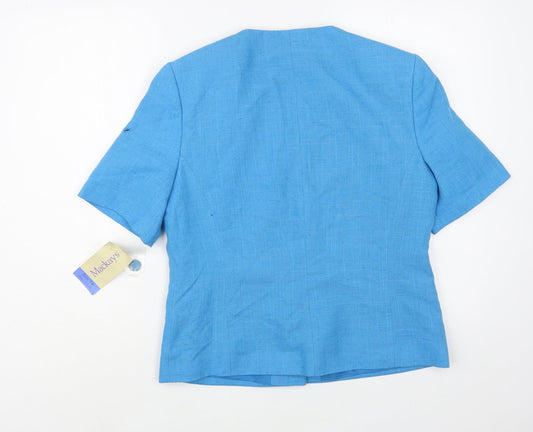 Mackays Womens Blue Jacket Blazer Size 14 Button