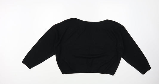 Womens UK Size M Boohoo Black Pullover Jumper