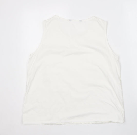 Womens UK Size 16 Preworn White Basic Blouse