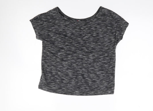 F&F Womens Grey Polyester Jersey T-Shirt Size XS Crew Neck