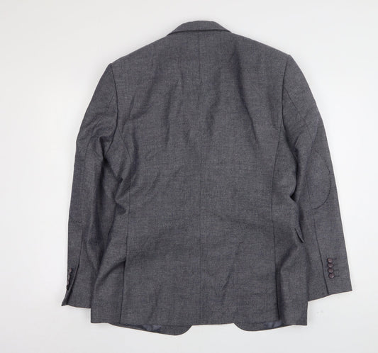 Mens UK Size 40 Steel & Jelly Regular Blue Suit Jacket
