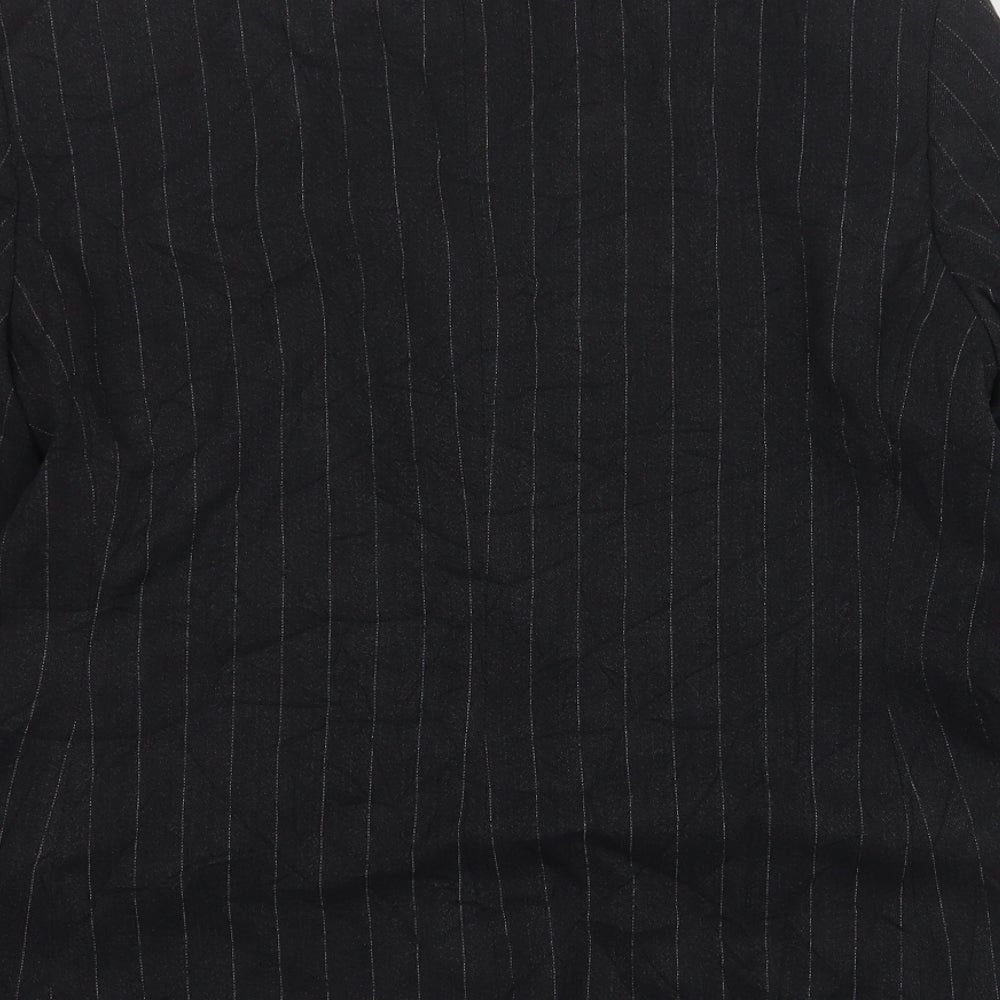 Autonomy Womens Grey Striped Polyester Jacket Suit Jacket Size 16