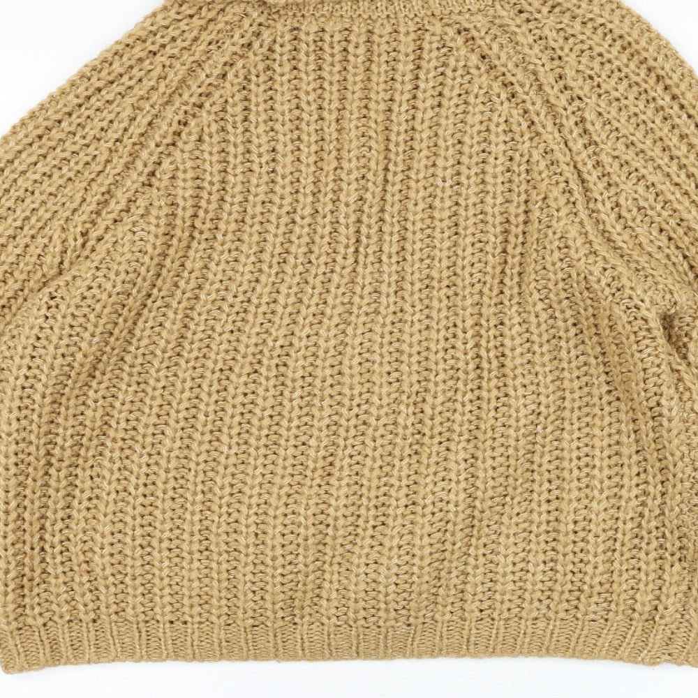 George Womens Brown Roll Neck Acrylic Pullover Jumper Size M