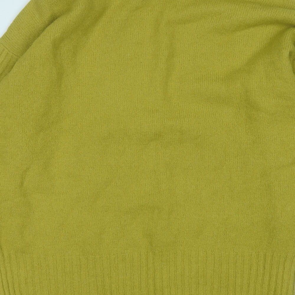 Primark Womens Yellow Round Neck Acrylic Pullover Jumper Size 10