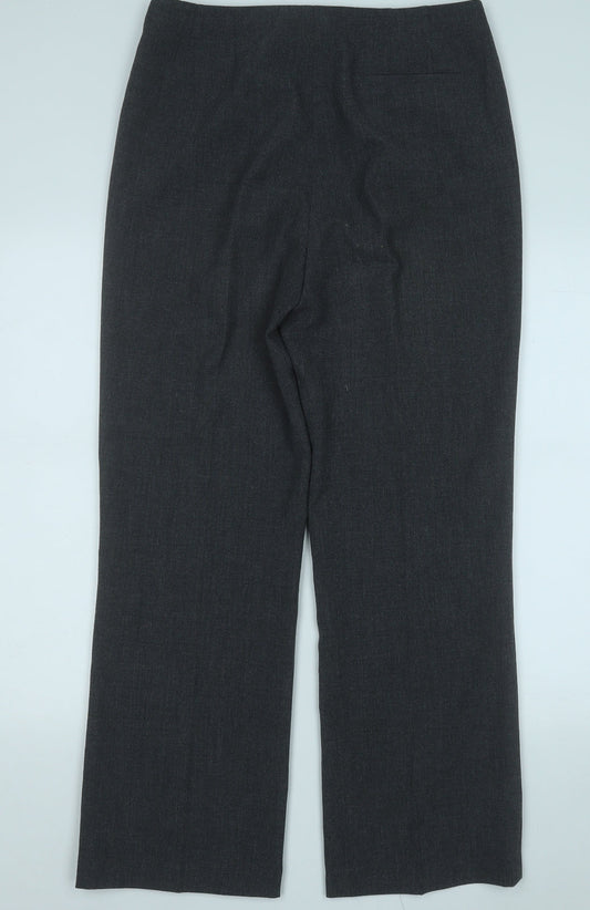 Lakeland Womens Grey Polyester Trousers Size 12 L27 in Regular