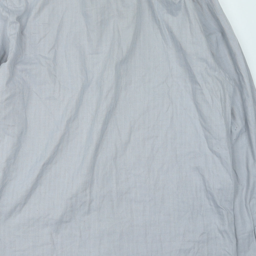 George Mens Grey Polyester Button-Up Size 16 Collared