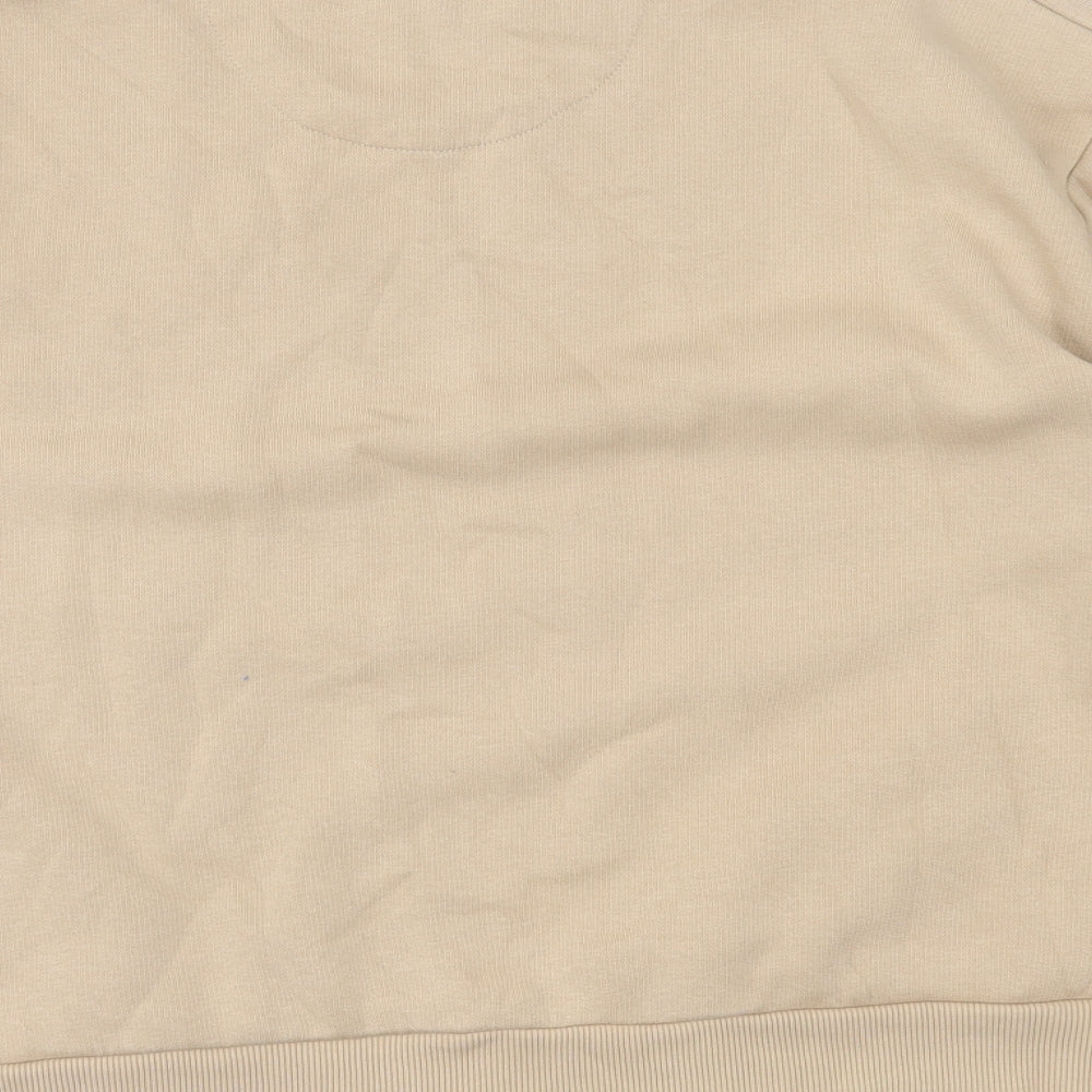 HIIT Womens Beige Cotton Pullover Sweatshirt Size M Pullover