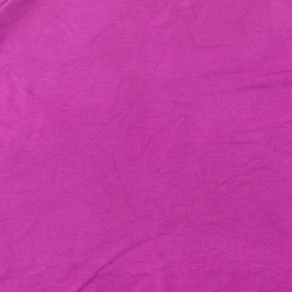 BHS Womens Purple Crew Neck Acrylic Pullover Jumper Size 12