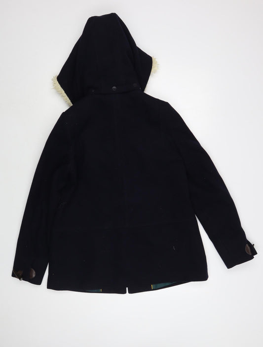 Womens UK Size 8 NEXT Blue Pea Coat