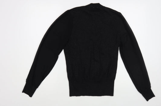 Womens UK Size M Oasis Black Basic Blouse