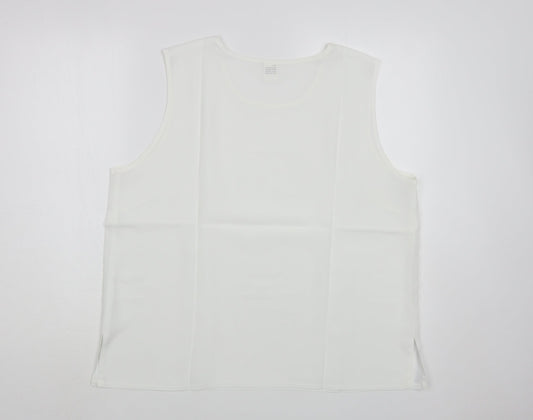 Womens UK Size 18 Preworn White Basic Tank