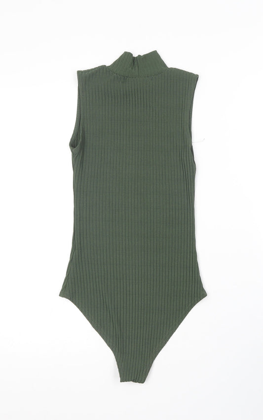 Parisian Collection Womens Green  Polyester Bodysuit One-Piece Size 8