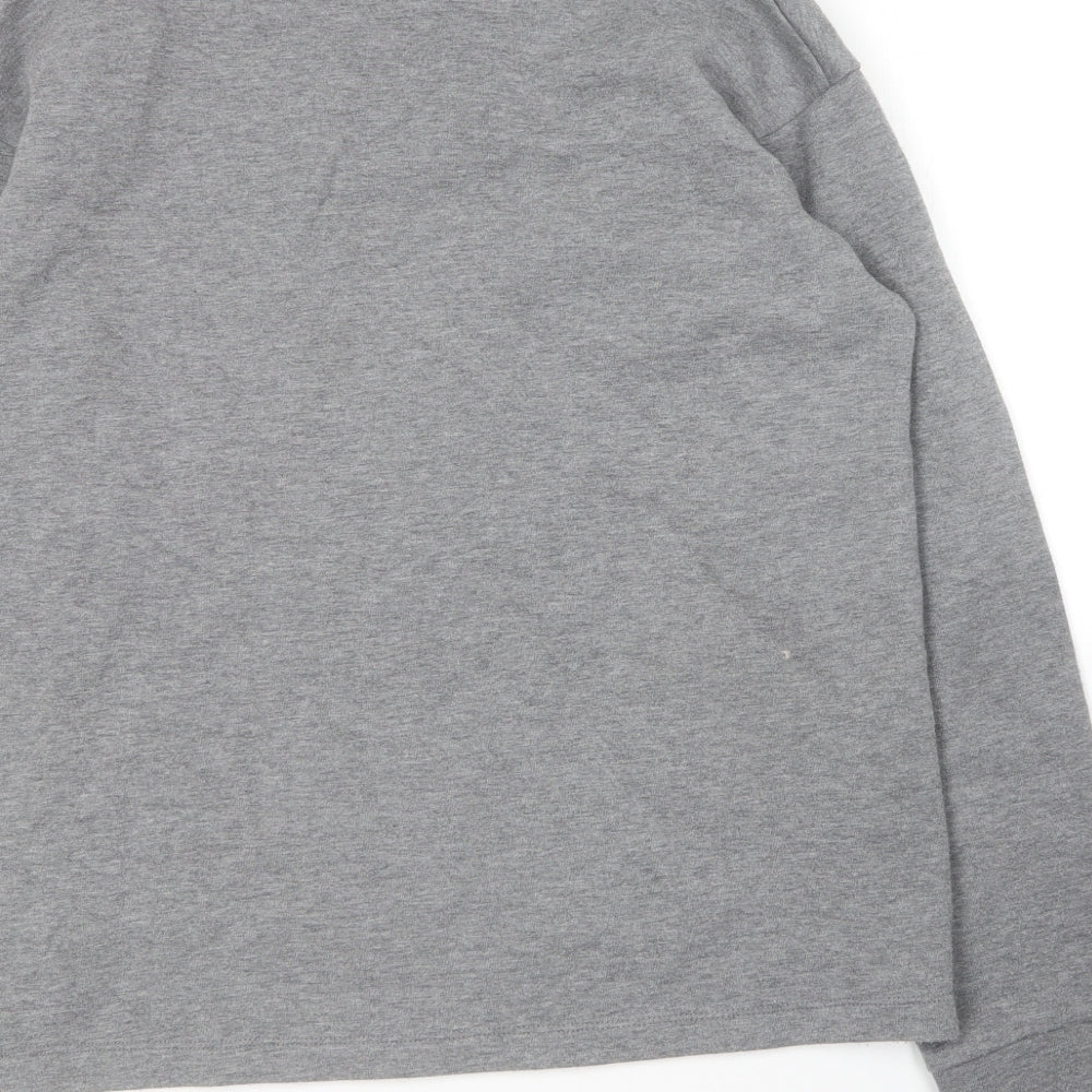 Toky Life Mens Grey Round Neck Cotton Pullover Jumper Size M