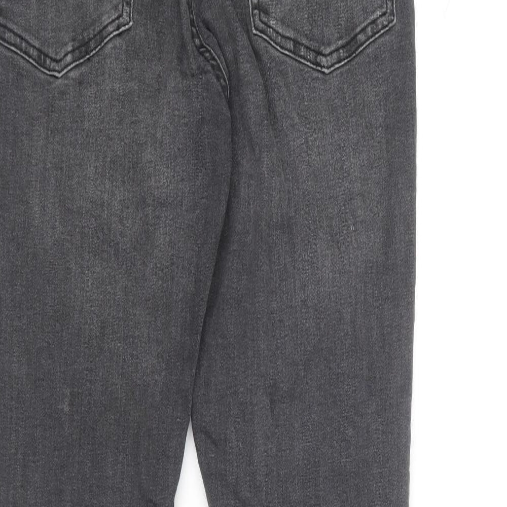 Denim Co Womens Grey Cotton Skinny Jeans Size 14 L28 in Regular