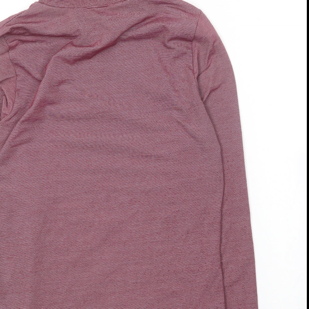 ellesse Womens Purple Roll Neck Striped Polyester Pullover Jumper Size L