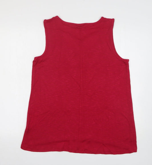 Papaya Womens Purple Polyester Basic Tank Size 14 Round Neck