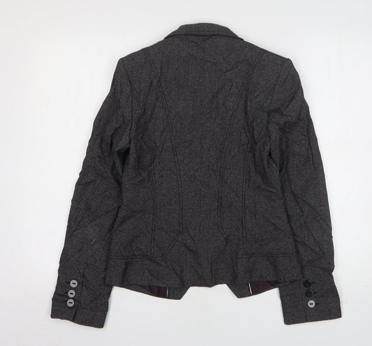 NEXT Womens Grey Polyester Jacket Suit Jacket Size 8