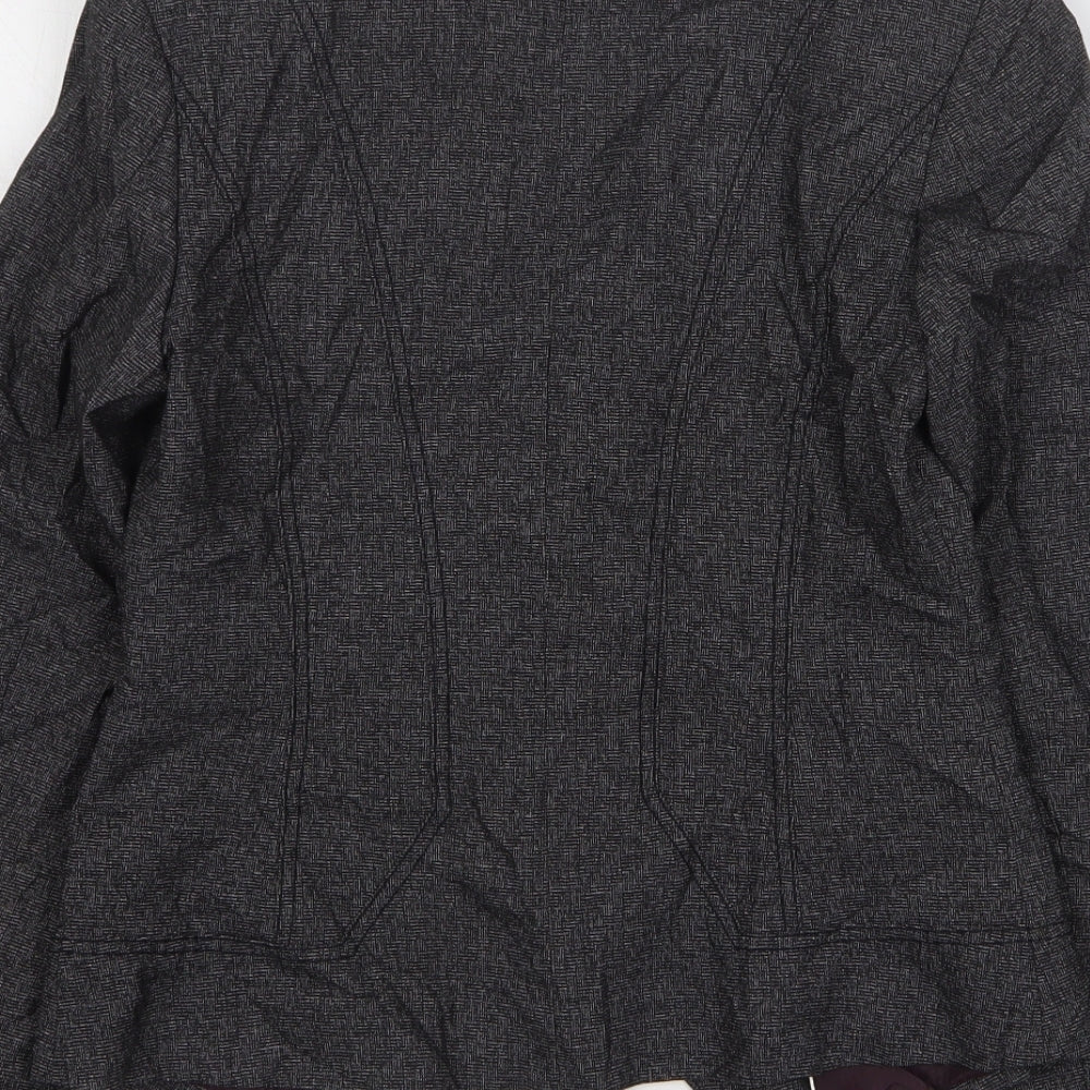 NEXT Womens Grey Polyester Jacket Suit Jacket Size 8