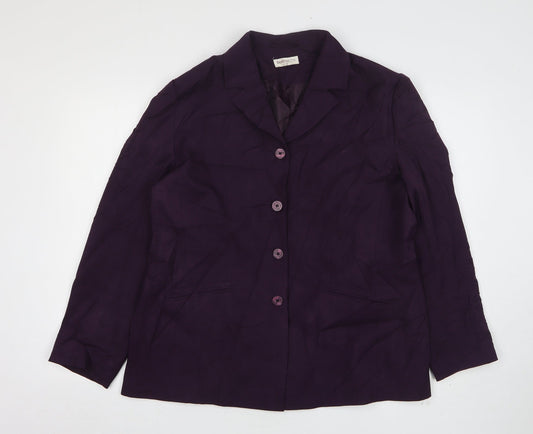 Womens UK Size 16 Bonmarché Regular Purple Suit Jacket