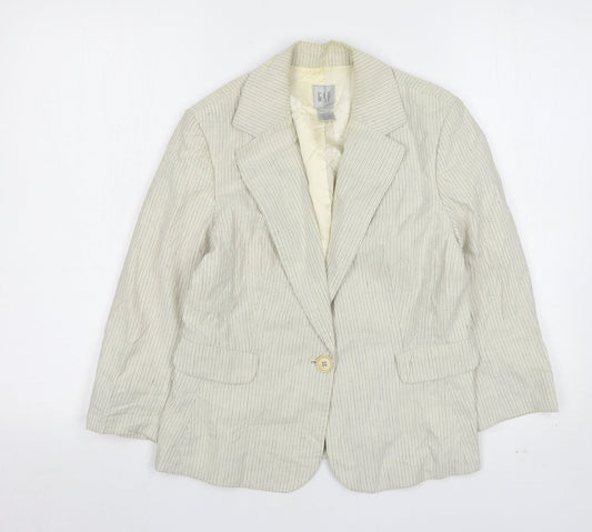 Womens UK Size 10 Gap Regular Beige Blazer