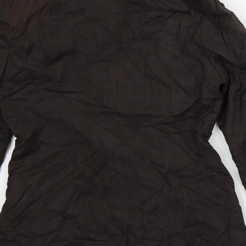 NEXT Womens Brown Striped Jacket Blazer Size 8