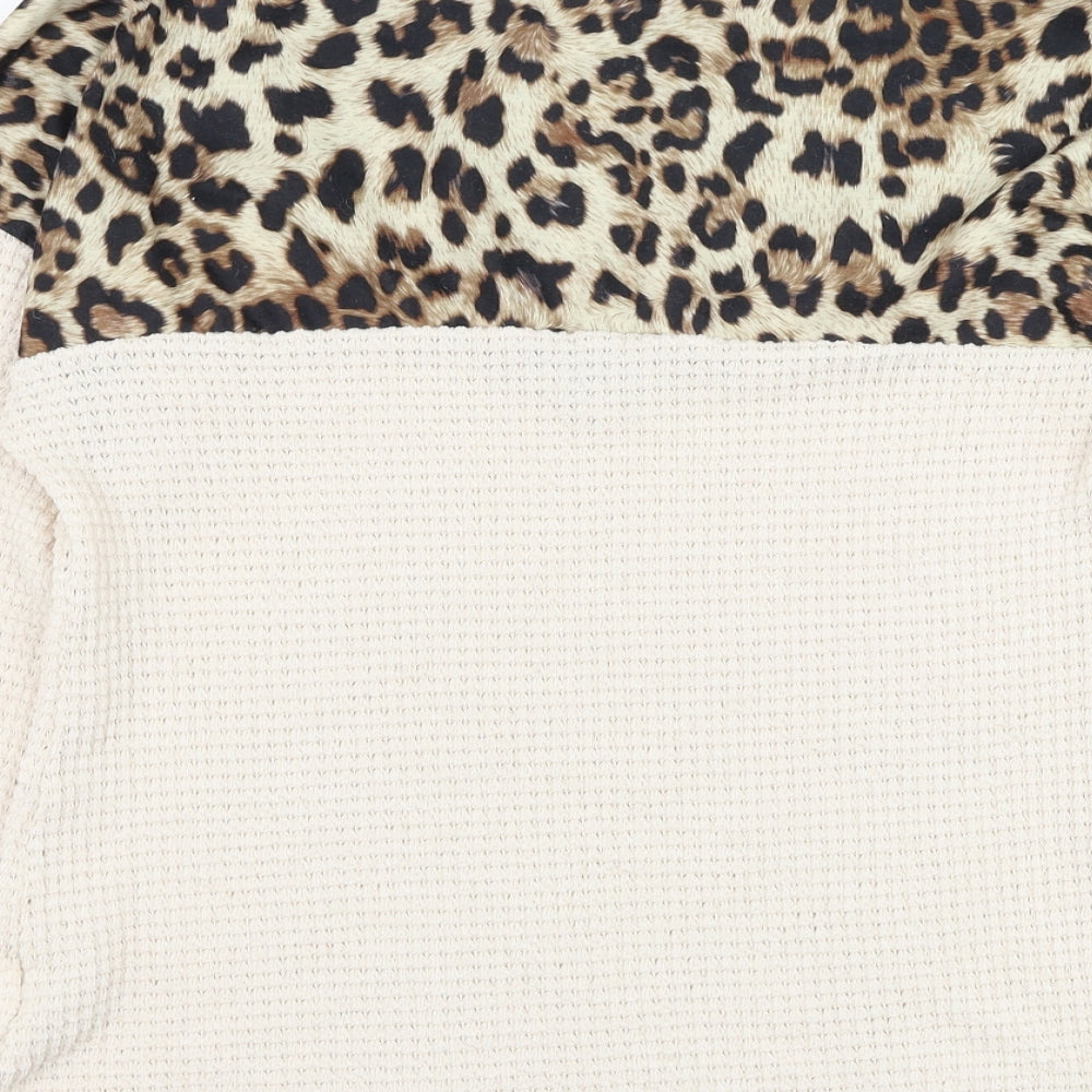 SheIn Womens Brown Round Neck Polyester Pullover Jumper Size 10