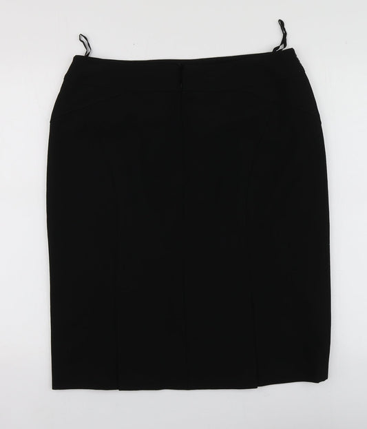 Basler Womens Black  Acetate A-Line Skirt Size 16