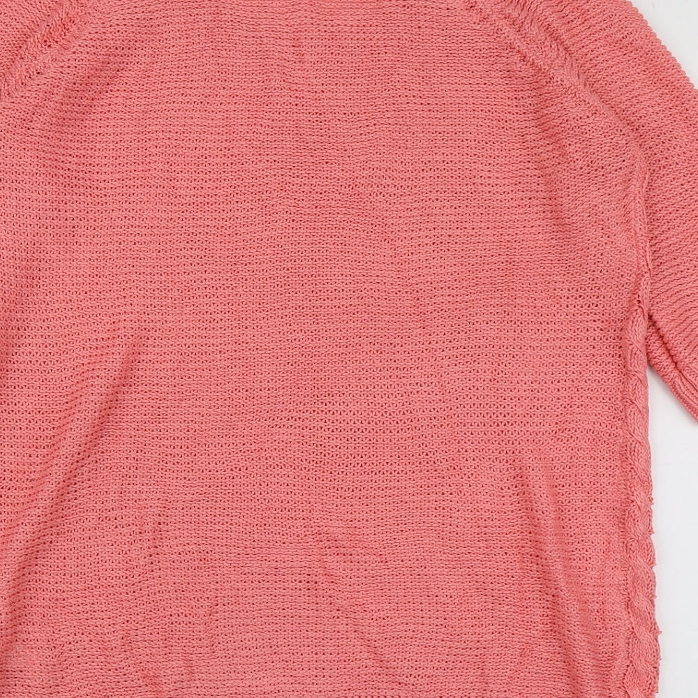 F&F Womens Pink Round Neck Acrylic Pullover Jumper Size 18