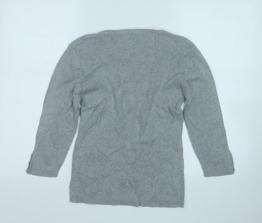Womens UK Size 16 Papaya Grey Pullover Jumper