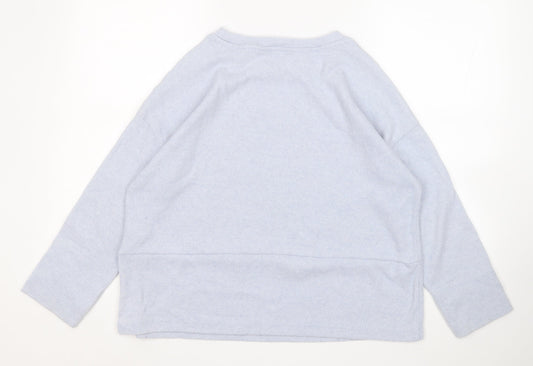 F&F Womens Blue Round Neck Polyester Pullover Jumper Size 10