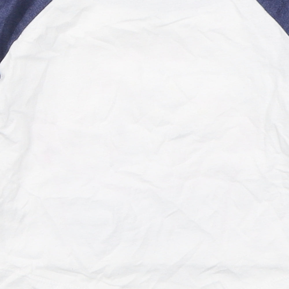 Dunnes Girls White Cotton Basic T-Shirt Size 6-9 Months Round Neck Pullover