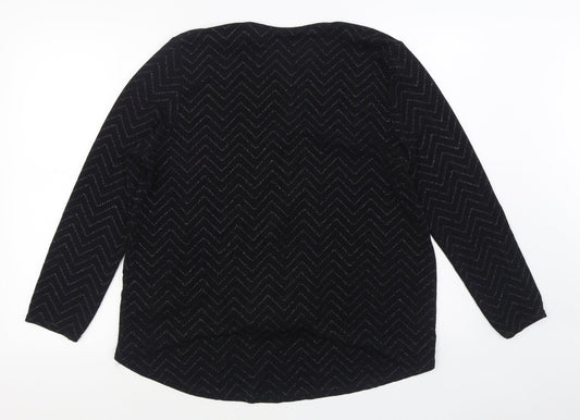 Womens UK Size 14 Quiz Black Basic Blouse